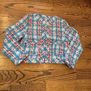 Tweed Sequined Cropped Jacket, XS, NWOT